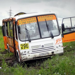 Авария на Московском шоссе: маршрутка 