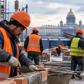 Количество работающих трудовых мигрантов в Петербурге подсчитали - их примерно столько же
